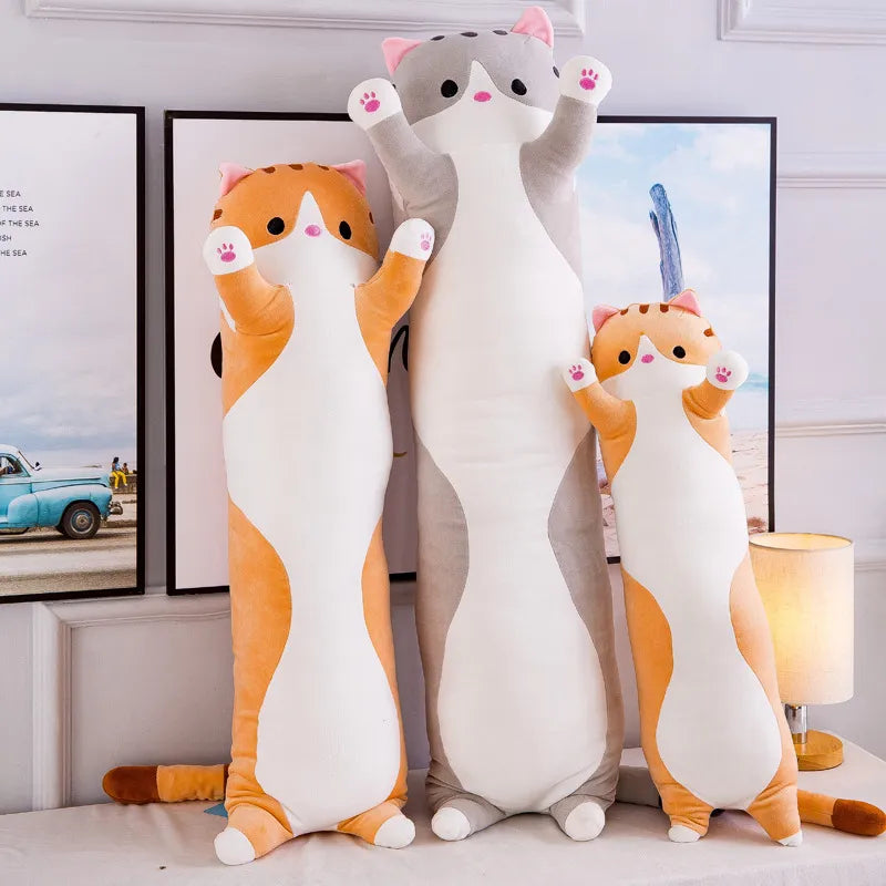 Cute Soft Plush Long Cat Pillow Various sizes