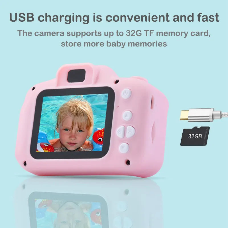 Children Mini Photo Camera for Girls Toy Camera for Kids 1080P HD Screen Christmas Gift Camara de Fotos para Niños Dropshipping